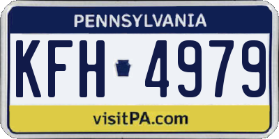 PA license plate KFH4979