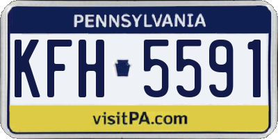 PA license plate KFH5591
