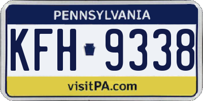 PA license plate KFH9338