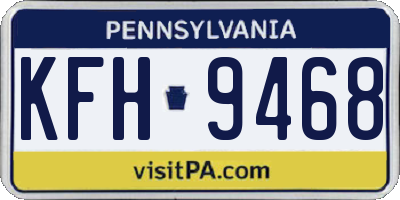 PA license plate KFH9468