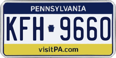 PA license plate KFH9660