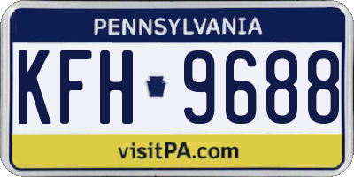PA license plate KFH9688