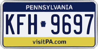 PA license plate KFH9697