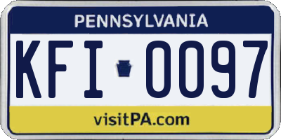 PA license plate KFI0097