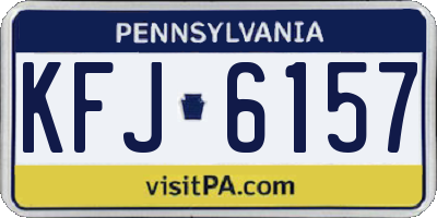 PA license plate KFJ6157