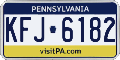 PA license plate KFJ6182