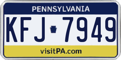 PA license plate KFJ7949