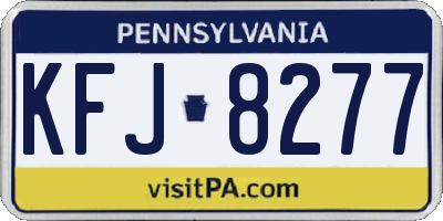PA license plate KFJ8277