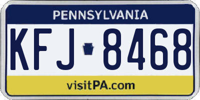 PA license plate KFJ8468