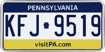 PA license plate KFJ9519