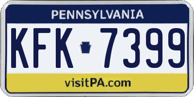 PA license plate KFK7399
