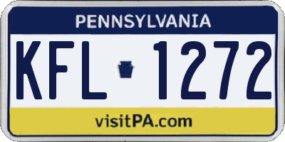 PA license plate KFL1272