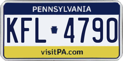 PA license plate KFL4790