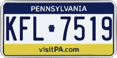 PA license plate KFL7519
