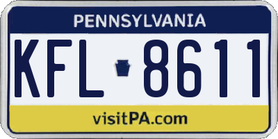 PA license plate KFL8611