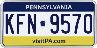 PA license plate KFN9570