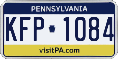 PA license plate KFP1084