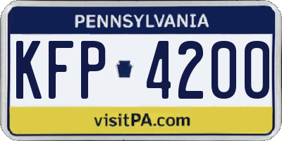 PA license plate KFP4200