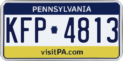 PA license plate KFP4813