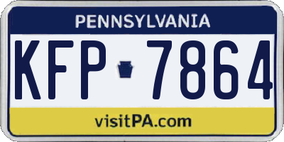 PA license plate KFP7864