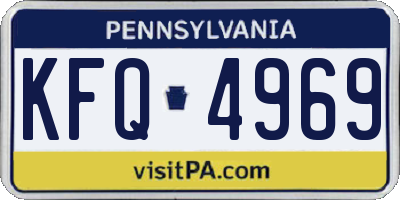 PA license plate KFQ4969