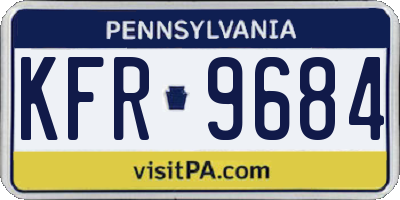 PA license plate KFR9684