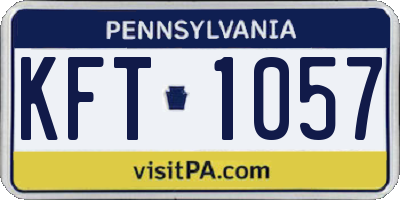 PA license plate KFT1057