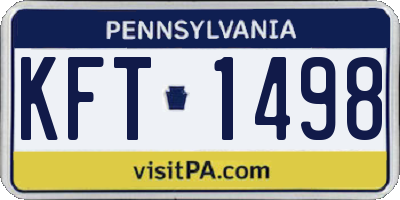 PA license plate KFT1498
