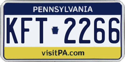 PA license plate KFT2266