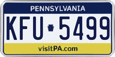 PA license plate KFU5499