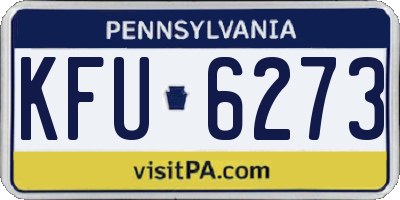 PA license plate KFU6273