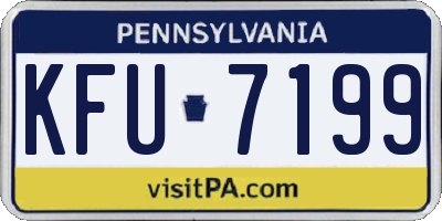 PA license plate KFU7199