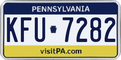 PA license plate KFU7282