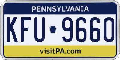 PA license plate KFU9660