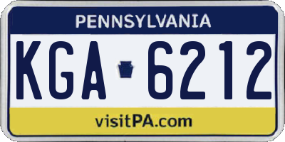 PA license plate KGA6212