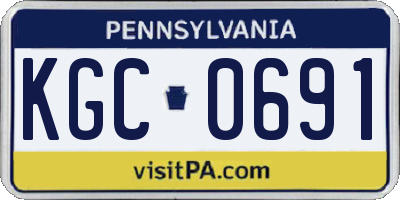 PA license plate KGC0691