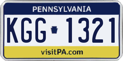 PA license plate KGG1321