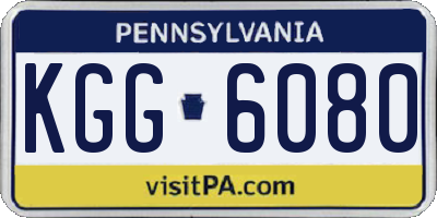 PA license plate KGG6080