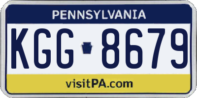 PA license plate KGG8679