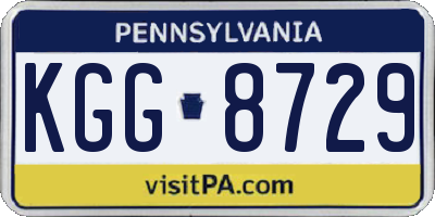 PA license plate KGG8729