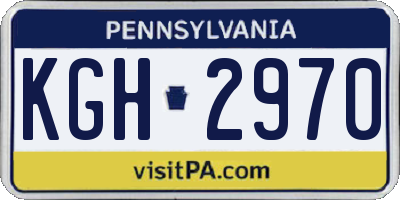 PA license plate KGH2970