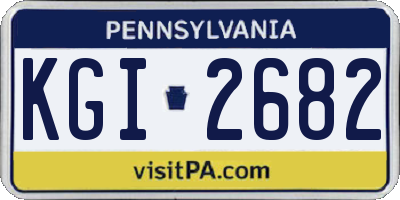 PA license plate KGI2682