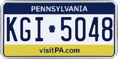 PA license plate KGI5048