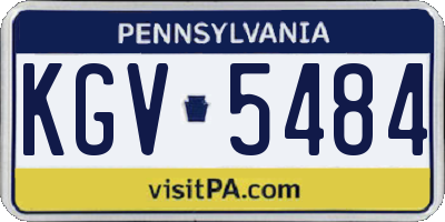 PA license plate KGV5484