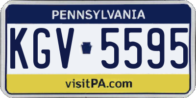 PA license plate KGV5595