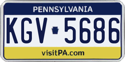PA license plate KGV5686