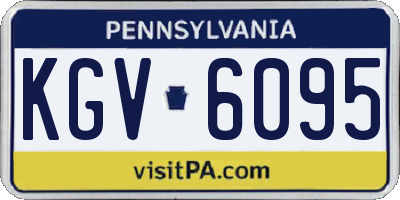 PA license plate KGV6095