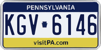 PA license plate KGV6146