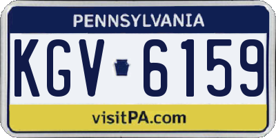 PA license plate KGV6159