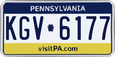 PA license plate KGV6177